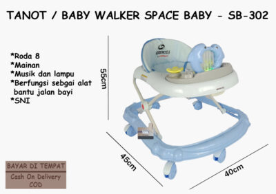 Anekadoo - Toko Mainan Baby Walker Space Baby Karakter Lumba-lumba di kota Probolinggo