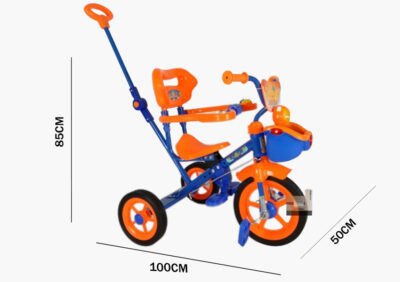 Anekadoo - Toko Mainan Sepeda Anak Sepeda Roda tiga t-18 semi stroler, orange di Kota Probolinggo