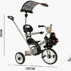 Anekadoo - Toko Mainan Sepeda Anak Sepeda Roda tiga t-18 semi stroler, hitam di Kota Probolinggo