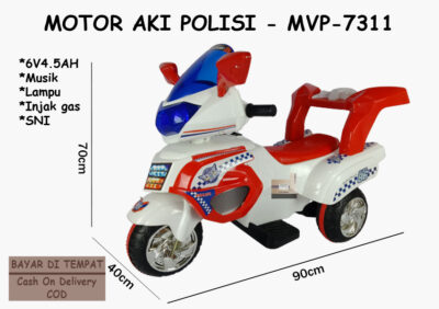 Anekadoo - Toko Mainan Motor Aki Polisi MVP-7311, di kota Probolinggo