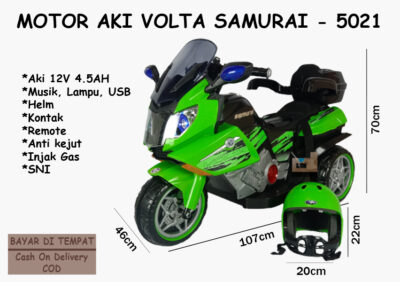 Anekadoo - Toko Mainan Motor Aki Volta Samurai - 107 x 46 x 70 Cm, di kota Probolinggo