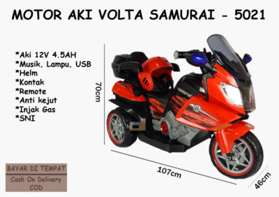 Anekadoo - Toko Mainan Motor Aki Volta Samurai - 107 x 46 x 70 Cm, di kota Probolinggo