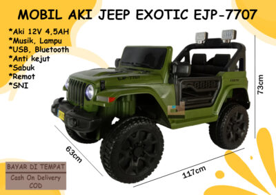 Anekadoo - Toko Mainan Mobil Aki Jeep Exotic EJP-7707 - 117 x 63 x 73 Cm, di kota Probolinggo