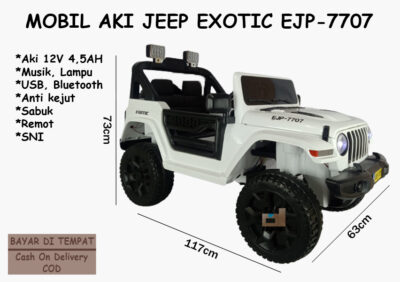 Anekadoo - Toko Mainan Mobil Aki Jeep Exotic EJP-7707 - 117 x 63 x 73 Cm, di kota Probolinggo