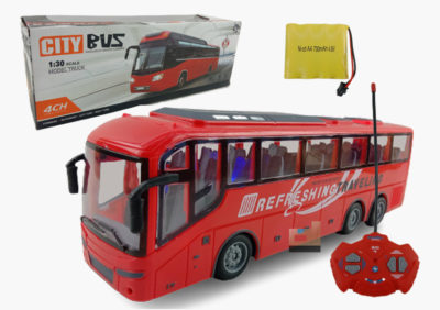 Anekadoo - Toko Mainan Mobil Remote Control City Bus (195-2) merah di kota probolinggo