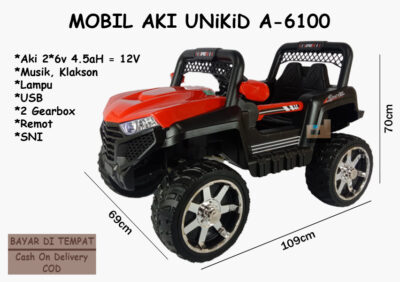 Anekadoo - Toko Mainan Mobil Aki Jeep Unikid A-6100 - 109 x 69 x 70 Cm, di kota Probolinggo