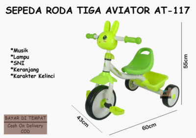 Anekadoo - Toko Mainan Sepeda Roda Tiga Aviator AT-117 di kota Probolinggo