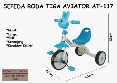 Anekadoo - Toko Mainan Sepeda Roda Tiga Aviator AT-117 di kota Probolinggo