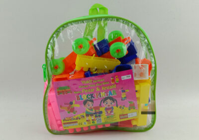 Anekadoo - Toko Mainan Puzzle Block Pintar Tas Ransel Isi 65 Pcs, di kota Probolinggo