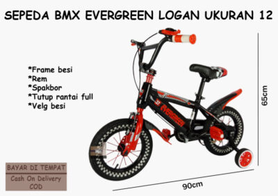 Anekadoo - Toko Mainan Sepeda BMX Logan Evergreen Ukuran 12 di kota Probolinggo