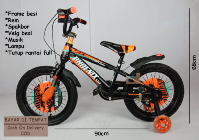 Anekadoo - Toko Mainan Sepeda BMX Phoenix Star Sport Bike Ukuran 16, Ban Hidup Tebal, Sepeda, Sepeda BMX, Orange di kota Probolinggo