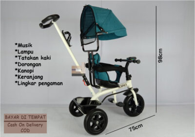 Anekadoo - Toko Mainan Sepeda Roda Tiga Iora T-11, Tricycle, Sepeda Anak, Biru di kota Probolinggo