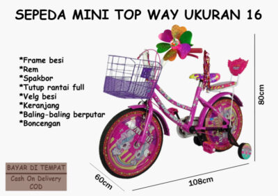 Anekadoo - Toko Mainan Sepeda Mini Top Way Ukuran 16 di kota Probolinggo