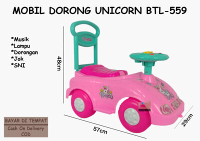 Anekadoo - Toko Mainan Mobil Dorong Unicorn BTL-559, di kota Probolinggo