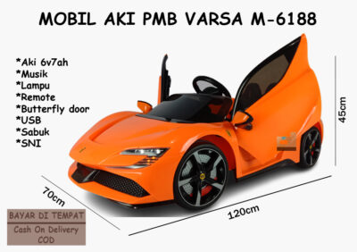 Anekadoo - Toko Mainan Mobil Aki PMB Varsa M-6188 – 100 x 70 x 45 Cm, Mobil Cas, Orange di kota Probolinggo