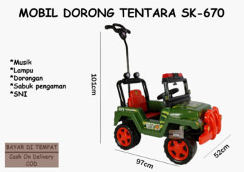 Anekadoo - Toko Mainan Mobil Dorong Tentara SK-670, di kota Probolinggo