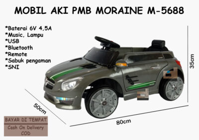 Anekadoo - Toko Mainan Mobil Aki PMB Moraine M-5688 – 80 x 50 x 35 Cm, Mobil Cas, Abu-abu di kota Probolinggo