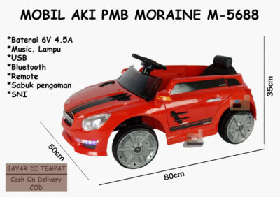 Anekadoo - Toko Mainan Mobil Aki PMB Moraine M-5688 – 80 x 50 x 35 Cm, Mobil Cas, Merah di kota Probolinggo