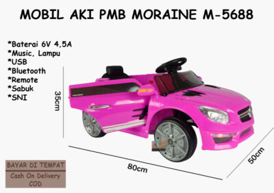 Anekadoo - Toko Mainan Mobil Aki PMB Moraine M-5688 – 80 x 50 x 35 Cm, Mobil Cas, Pink di kota Probolinggo