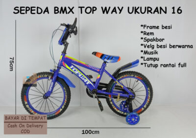 Anekadoo - Toko Mainan Sepeda BMX Top Way Ukuran 16 di kota Probolinggo