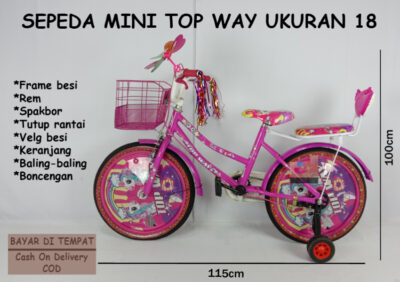 Anekadoo - Toko Mainan Sepeda Mini Top Way Ukuran 18 di kota Probolinggo