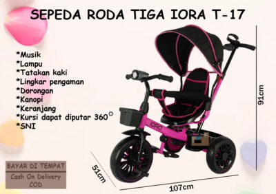 Anekadoo - Toko Mainan Sepeda Roda Tiga Iora T-17 di kota Probolinggo