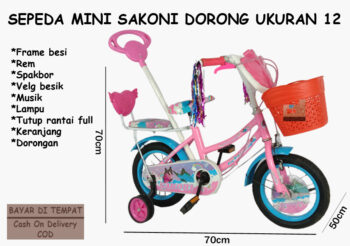 Anekadoo - Toko Mainan Sepeda Mini Sakoni Honarch Butterfly Dorongan Ukuran 12 di kota Probolinggo