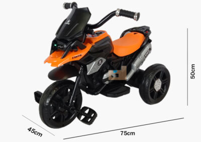 Anekadoo - Toko Mainan Motor Aki + Roda Tiga Exotic EMT-2214 – 72 x 45 x 50 Cm Orange, di Kota Probolinggo