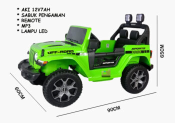 Anekadoo - Toko Mainan Mobil Aki Jeep M-8288 12 Volt hijau di Kota Probolinggo